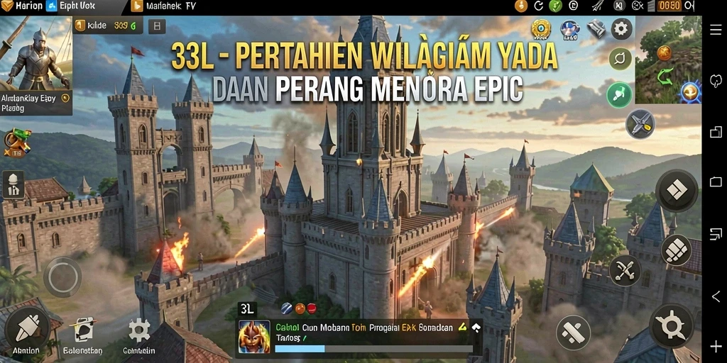 Screenshot 33L menampilkan aksi intens dalam game Tower Defense.