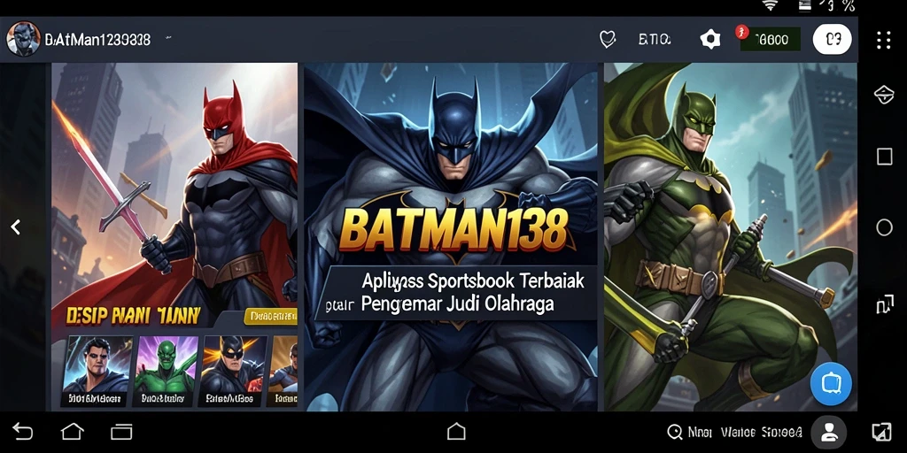 Screenshot utama BATMAN138 menampilkan antarmuka taruhan olahraga yang interaktif.