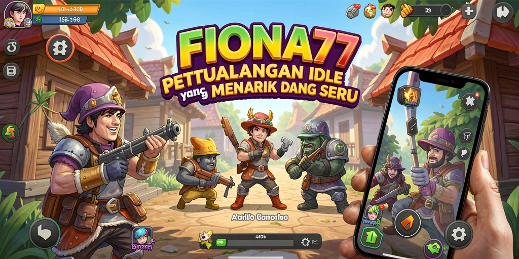 Tampilan gameplay FIONA77 yang seru dan warna-warni.