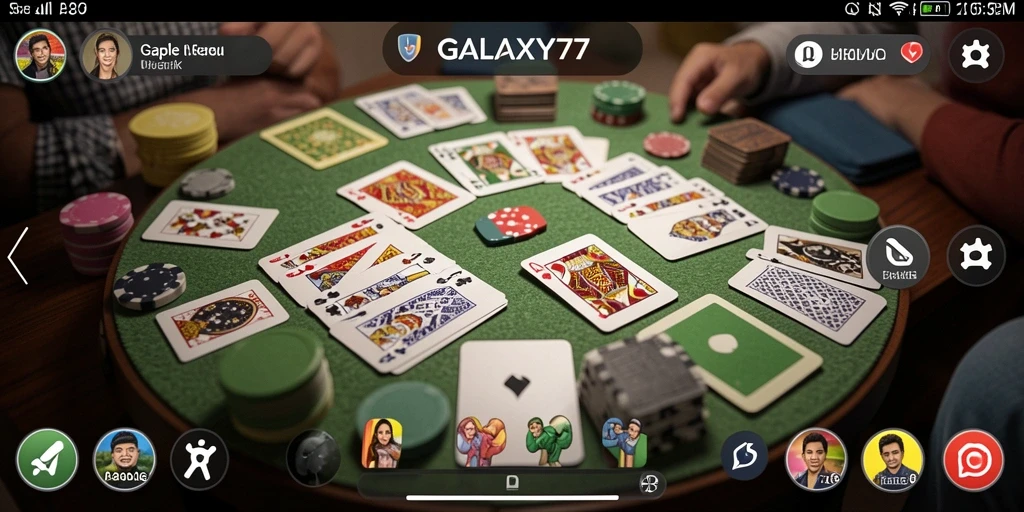 Tampilan seru gameplay Gaple yang penuh strategi.