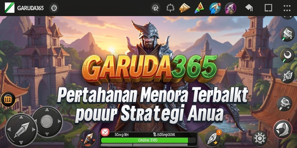 Screenshot GARUDA365 menampilkan gameplay menara pertahanan yang menegangkan.