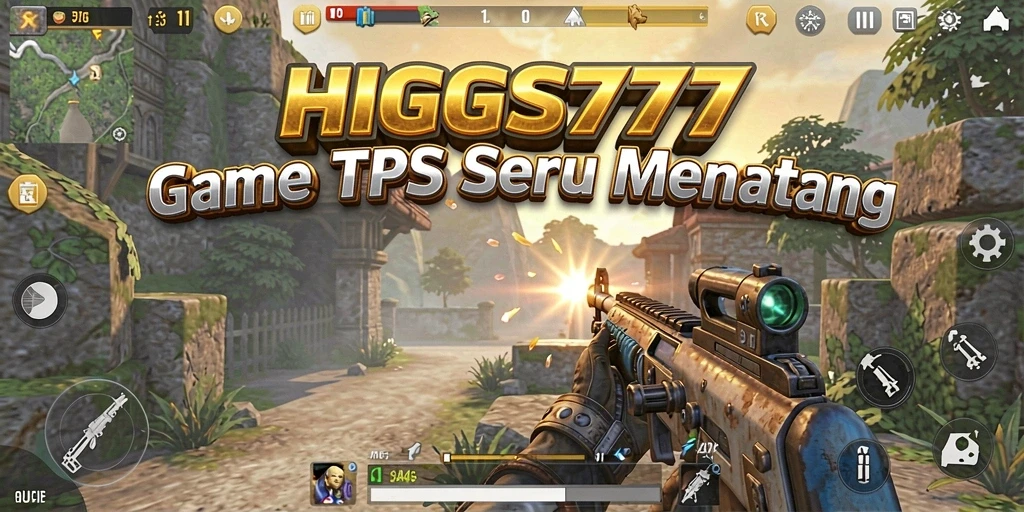Menampilkan gameplay mendebarkan HIGGS777 dengan aksi tembak-menembak seru.