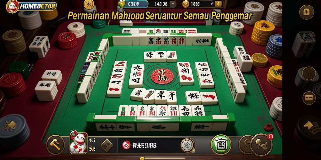 Tampilan gameplay Mahjong yang menarik di HOMEBET88.