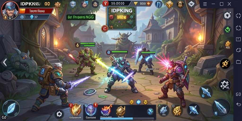 Tampilan gameplay menakjubkan dari IDPKING dengan strategis dan aksi nyata.