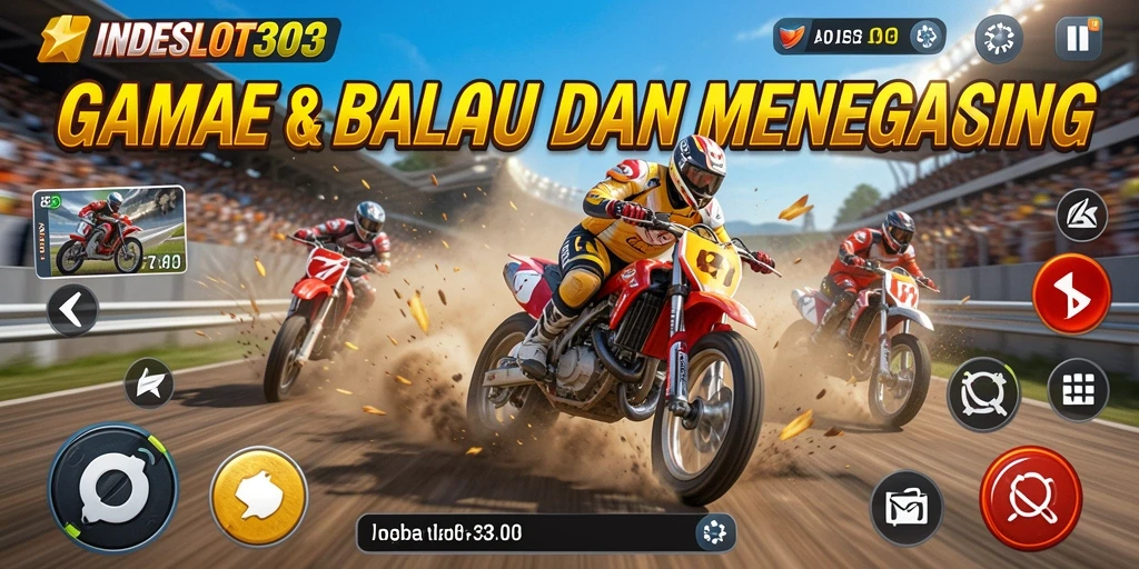 Tampilan gameplay balapan menegangkan di INDESLOT303.