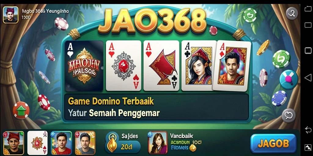 Tampilan gameplay Domino yang seru di JAGO368.