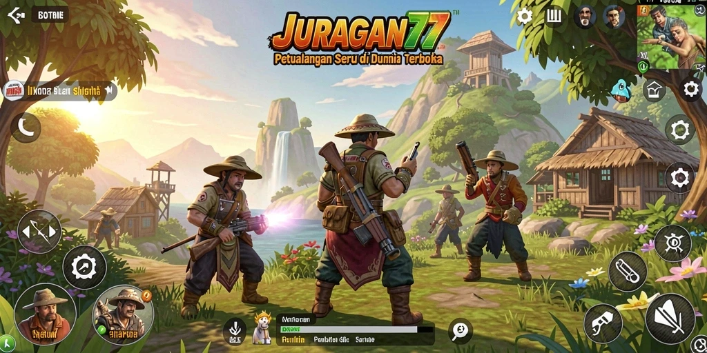 Screenshot gameplay JURAGAN77 menampilkan suasana eksplorasi yang mendebarkan.