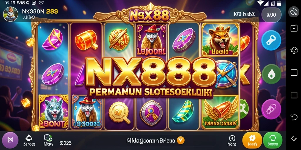 Tangkapan layar gameplay NX888 yang menampilkan keseruan permainan slot.