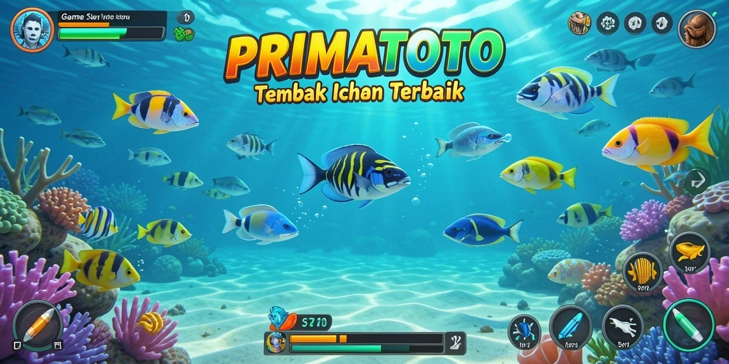 Tampilan gameplay seru dari PRIMATOTO saat berburu ikan.
