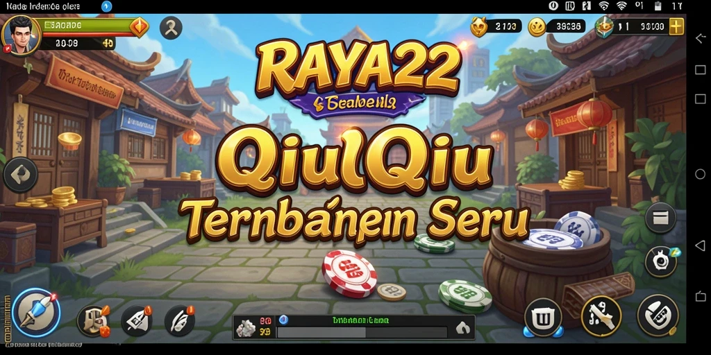 Tampilan gameplay menarik dari RAYA22 saat bermain QiuQiu.