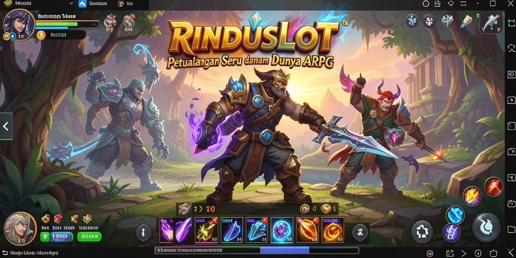 Tampilan gameplay ARPG yang seru dan menantang di RINDUSLOT.
