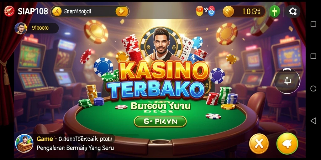 Screenshot utama SIAP108 menampilkan gameplay seru dan menarik dari permainan kasino.