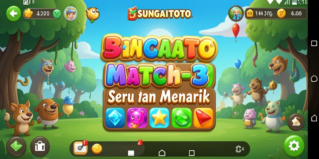 Tampilan gameplay SUNGAITOTO yang penuh warna dan menarik.