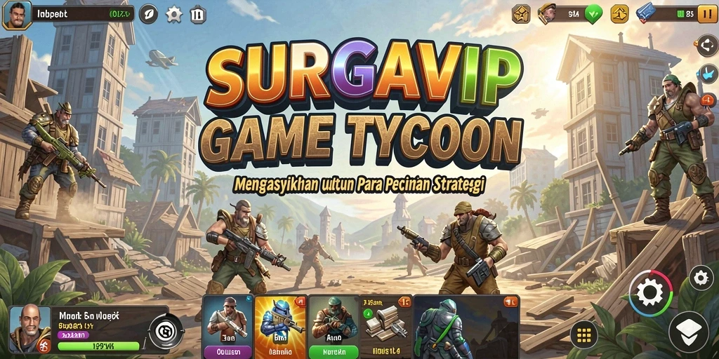 Tampilan screenshot SURGAVIP dengan gameplay Tycoon yang menarik.
