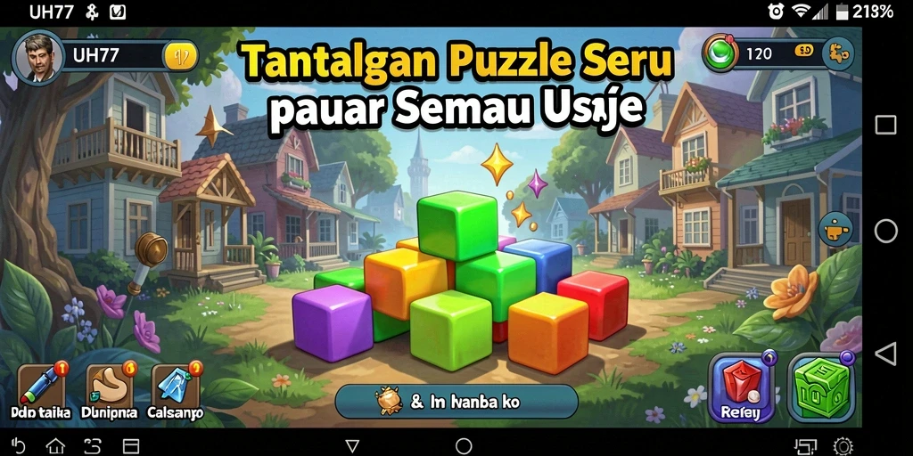 Tampilan gameplay UH77 yang menarik dalam tantangan Puzzle.