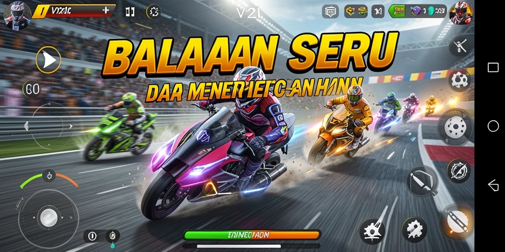 Gameplay Racing yang mendebarkan dengan grafik yang menakjubkan.