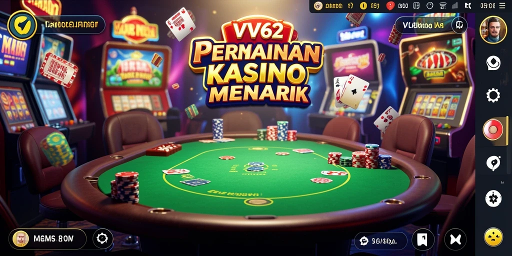 Tampilan gameplay seru dari game kasino VV62.