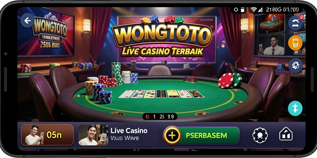 Tampilan gameplay Live Casino yang mengasyikkan di WONGTOTO.