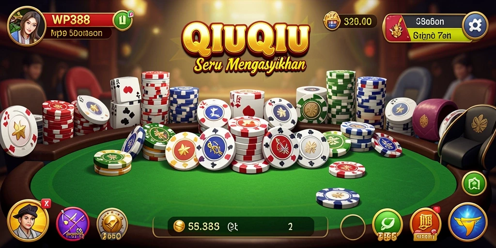 Tampilan gameplay QiuQiu yang seru dan mendebarkan.